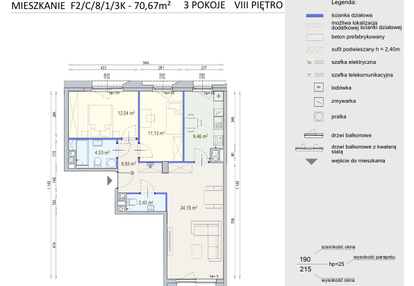 Mieszkanie w inwestycji: Modern Mokotów etap 6, budynek F1 i F2
