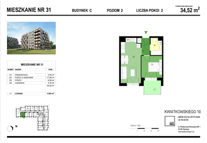 Mieszkanie w inwestycji: Panorama Kwiatkowskiego River II