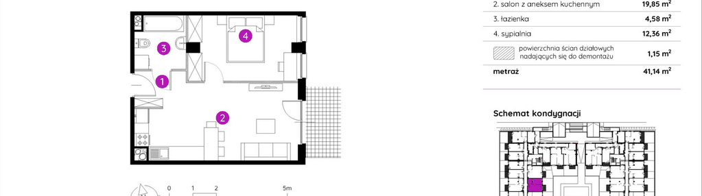 Mieszkanie w inwestycji: Murapol Apartamenty na Wzgórzu - bud. 4 i 5