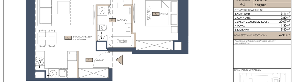 Mieszkanie w inwestycji: Apartamenty Jana Pawła 34