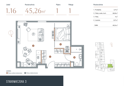 Mieszkanie w inwestycji: Starowiejska 3