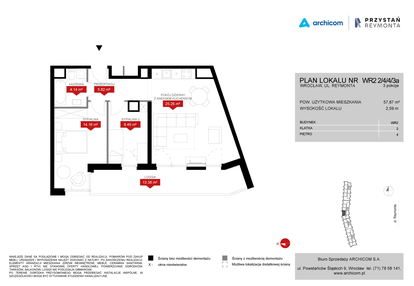 Mieszkanie w inwestycji: Przystań Reymonta
