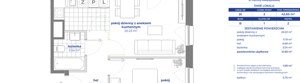 Mieszkanie w inwestycji: Osiedle Kołłątajówka