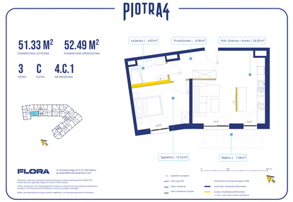 Mieszkanie w inwestycji: Piotra 4