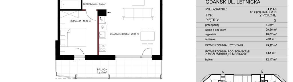Mieszkanie w inwestycji: Letnicka Residence