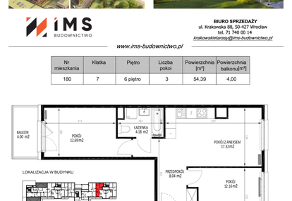 Mieszkanie w inwestycji: Krakowskie Tarasy etap V