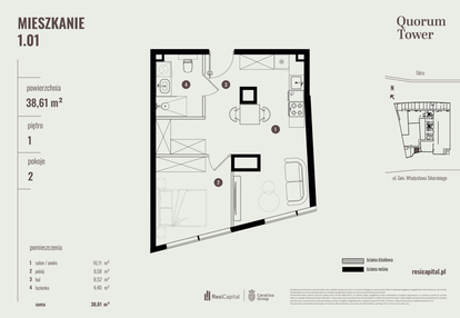 Mieszkanie w inwestycji: Quorum Tower