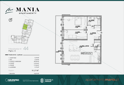 Mieszkanie w inwestycji: MANIA Apartamenty