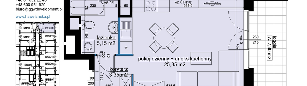 Mieszkanie w inwestycji: Osiedle Hawelańska etap III - bud. B