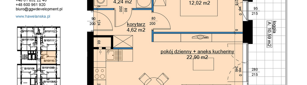 Mieszkanie w inwestycji: Osiedle Hawelańska etap III - bud. B