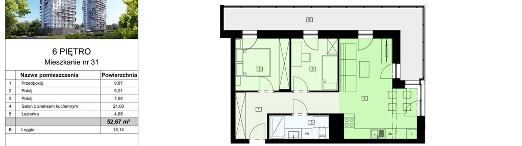 Mieszkanie w inwestycji: Dzielnica Parkowa VIII