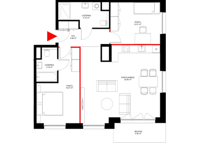 Mieszkanie w inwestycji: INSPIRE ETAP IV, V – bud. E, F, G