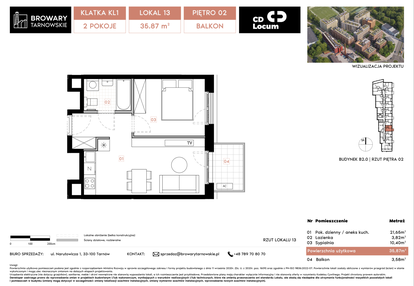 Mieszkanie w inwestycji: Browary Tarnowskie etap 1