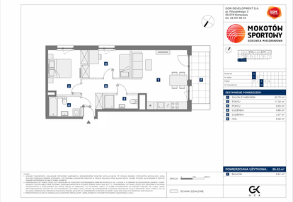 Mieszkanie w inwestycji: Mokotów Sportowy 1.1B