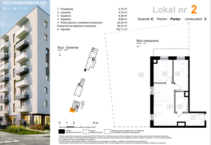 Mieszkanie w inwestycji: Osiedle Kochanowskiego - Gliwice