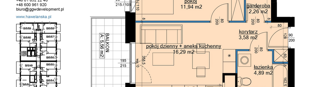 Mieszkanie w inwestycji: Osiedle Hawelańska etap III - bud. B