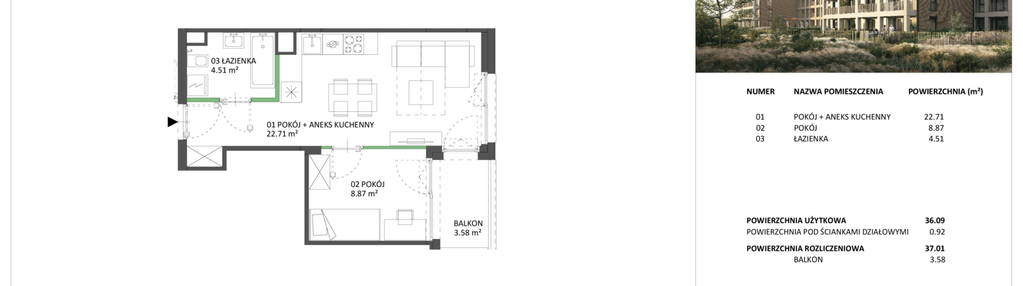 Mieszkanie w inwestycji: Hillence etap 2