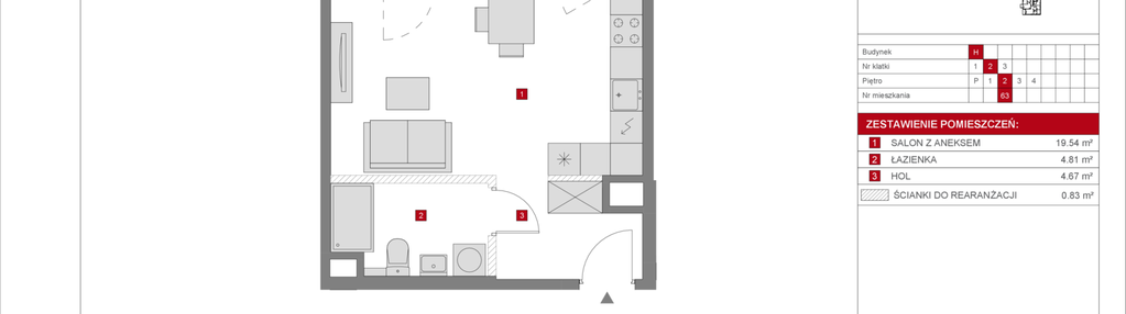 Mieszkanie w inwestycji: Dzielnica Mieszkaniowa Metro Zachód - etap 8