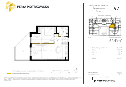 Mieszkanie w inwestycji: Perła Piotrkowska