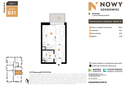 Mieszkanie w inwestycji: Nowy Sosnowiec