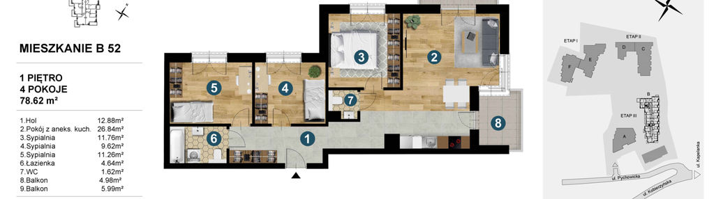 Mieszkanie w inwestycji: Kapelanka-Pychowicka Etap III