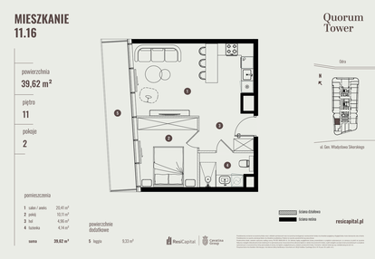 Mieszkanie w inwestycji: Quorum Tower