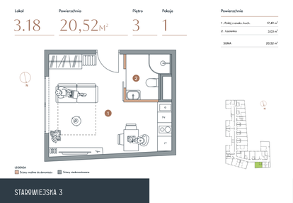 Mieszkanie w inwestycji: Starowiejska 3