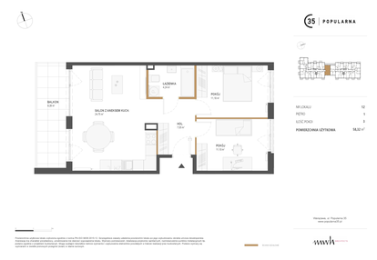 Mieszkanie w inwestycji: Popularna 35