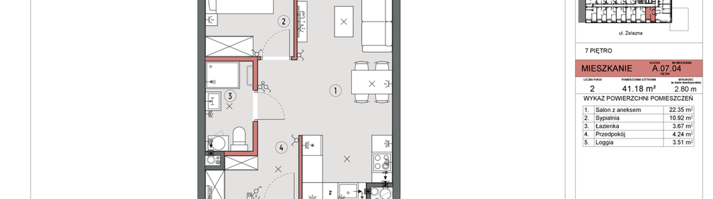 Mieszkanie w inwestycji: Żelazna 54
