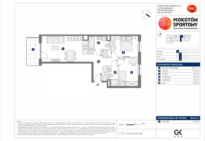 Mieszkanie w inwestycji: Mokotów Sportowy 1.1B