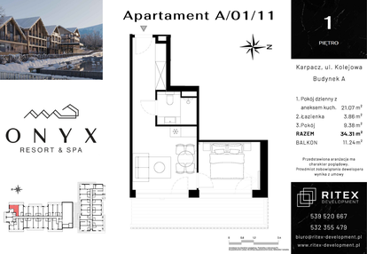 Mieszkanie w inwestycji: Onyx Resort & Spa