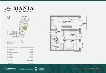 Mieszkanie w inwestycji: MANIA Apartamenty