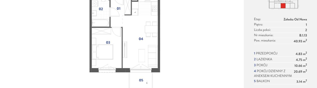 Mieszkanie w inwestycji: Mieszkaj w Mieście - Załęska od Nowa
