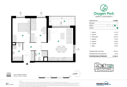 Mieszkanie w inwestycji: Oxygen Park etap III