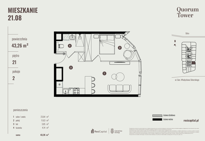 Mieszkanie w inwestycji: Quorum Tower