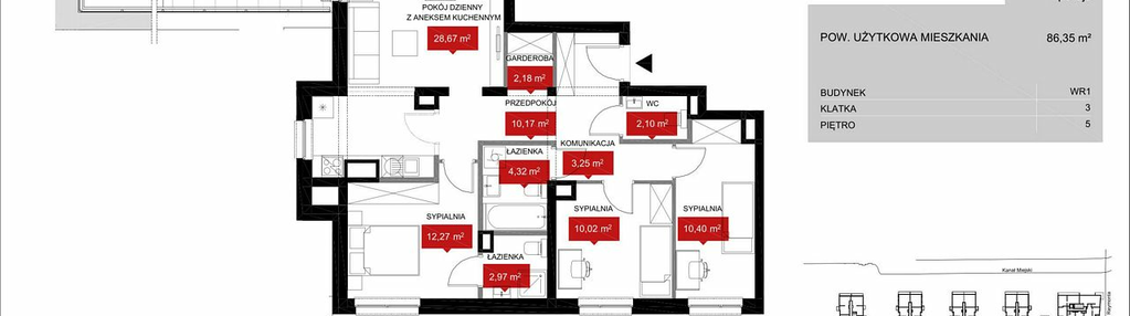 Mieszkanie w inwestycji: Przystań Reymonta