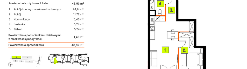 Mieszkanie w inwestycji: Osiedle BLASK - Etap I