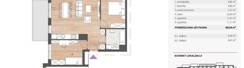 Mieszkanie w inwestycji: Wyspa Solna Etap III, budynek B