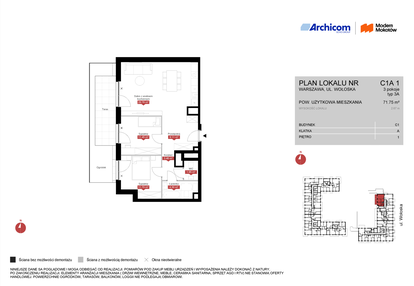 Mieszkanie w inwestycji: Modern Mokotów etap 3, budynek C1 i C2