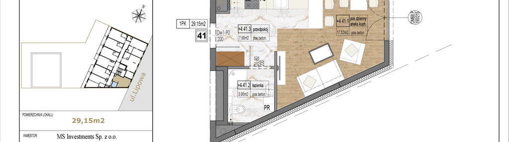 Mieszkanie w inwestycji: Lipowa 45