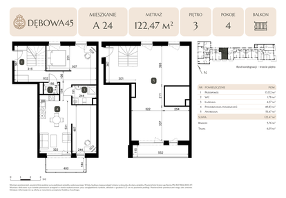 Mieszkanie w inwestycji: Dębowa 45