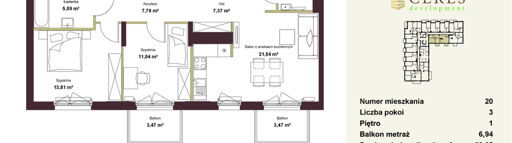 Mieszkanie w inwestycji: Sosnowy Zakątek II - budynek M