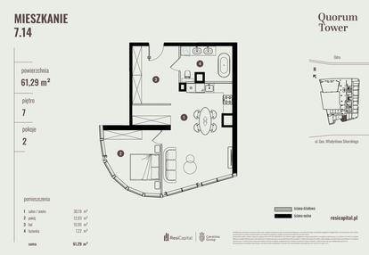 Mieszkanie w inwestycji: Quorum Tower