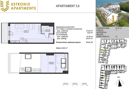 Mieszkanie w inwestycji: Ustronie Apartments 20 m od plaży