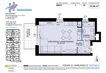Mieszkanie w inwestycji: Osiedle Hawelańska etap III - bud. B