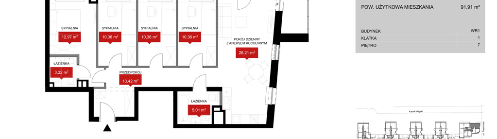 Mieszkanie w inwestycji: Przystań Reymonta