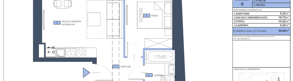Mieszkanie w inwestycji: Apartamenty Jana Pawła 34