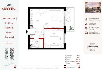 Mieszkanie w inwestycji: Apartamenty Dwie Rzeki