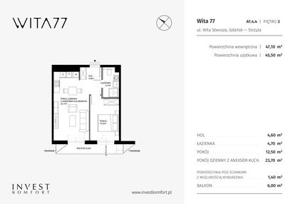 Mieszkanie w inwestycji: Wita 77