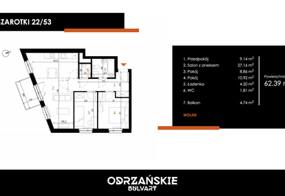 Mieszkanie w inwestycji: Odrzańskie Bulvary